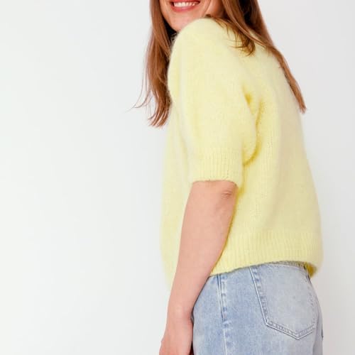 Image of Women Y2k Knitted Crop Cardigan Shirt Short Sleeve Button Down Ribbed Knit Crop Top Outwear Top Tee Shirt