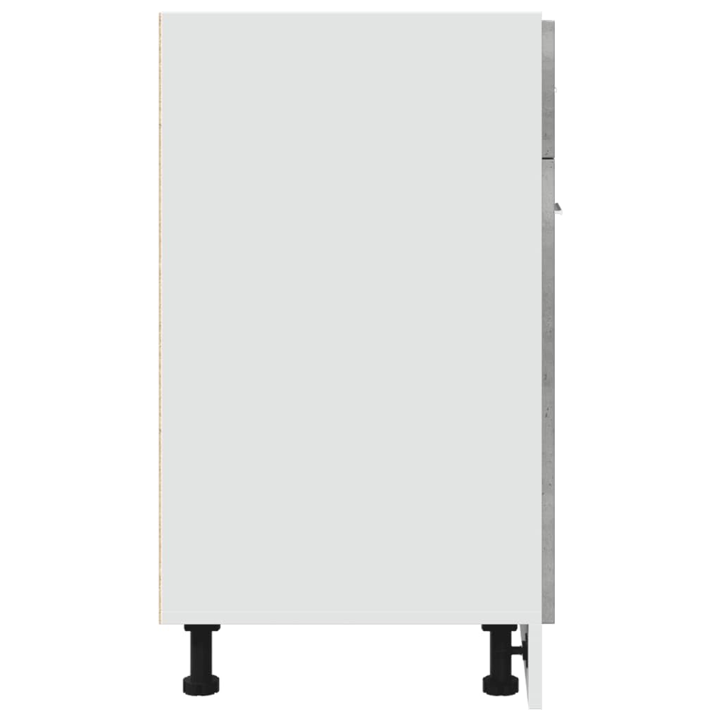 vidaXL Unterschrank Lyon Kollektion, Beton Grau, 60x46x81,5 cm, Holzwerkstoff, Badezimmer & Küche Aufbewahrung, Unterbeckenschrank, Wandmontierbar, Wohnaccessoire