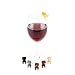 True Zoo Spot On Wine Charms, Silicone Dog Drink Markers, Fits Glasses and Cans, Dishwasher Safe, Multicolor, Set of 6