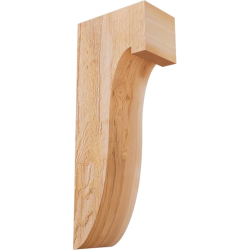 Ekena Millwork COR06X10X26DEL00RWR 6"W x 10"D x 26"H Del Monte Rough Sawn Corbel, Western Red Cedar
