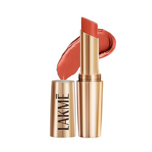 Lakme Powerplay Priming Matte Lipstick, Smooth Matte Finish, Lightweight Lipstick, Smudgeproof, Lasts 16hrs, Hydrates Lips, Brick Blush, 3.6g