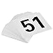 Alpine Industries Double-Sided Plastic Table Numbers - 4x4 Inch Heavy Duty Number Cards - Perfect for Restaurants, Establishments & Special Events or Functions (Numbers 50 to 100)