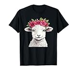 Charming Lamb Floral Crown Nature Art