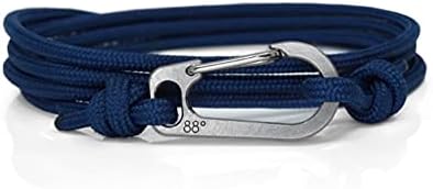 Black & Titanium Carabiner Climbing Bracelet, Handmade in The UK and Adjustable