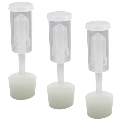 COLLBATH Juego de Válvulas de Fermentación con Tapones de Silicona para Elaboración de Vino y Cerveza Válvulas Antirretorno Reutilizables Kit de 3 Tapones para Fermentadores y Botellas