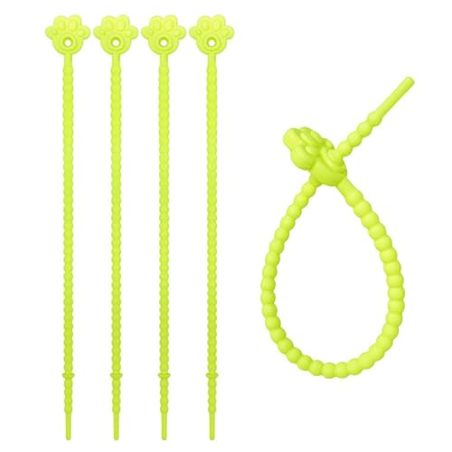 Bridas de silicona resistentes y versátiles, 5 unidades, portátiles, reutilizables, con color elegante para artículos del hogar