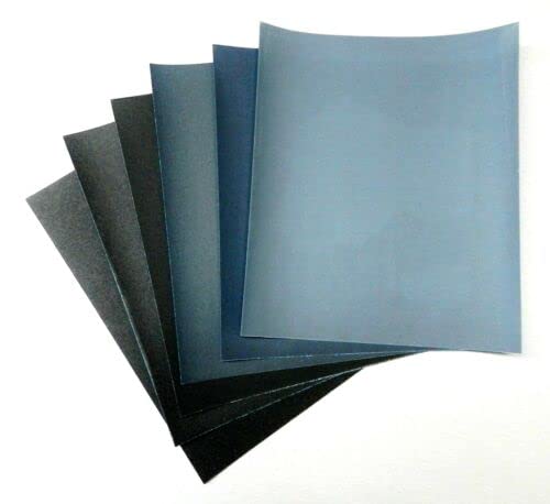 Matador Abrasive Wet to Dry Sandpaper 25 Sheets 1200 Grit 9" x 11" Silicon Carbide Waterproof Paper Backing Made in Germany