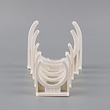 Nombre: Pinza de PVC YXA-Models, 10 unids PVC 20mm 25 mm 32 mm 40 mm 50 mm Abrazadera de tubería de agua PVC de soporte de tubería de pvc Sistema de riego del jardín Conector de riego ( Color : Blanco , tamaño : 50mm )