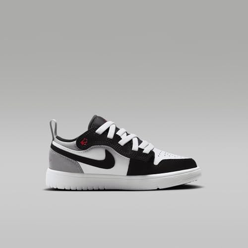 Jordan 1 Low Alt SE Little Kids' Shoes (IB3885-106, White/Black/Matte Silver/Fire Red)3