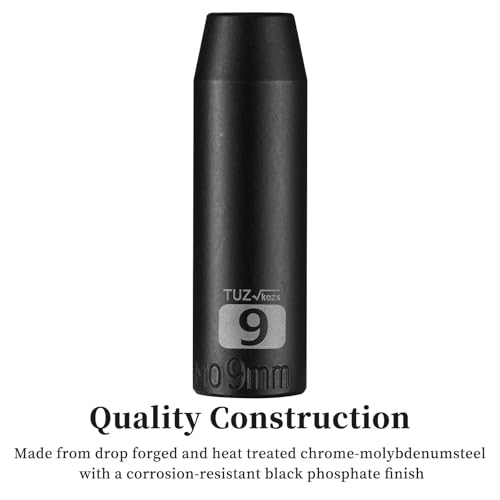 Image of 3 /8 inch Square Drive 9mm Metric Impact Socket,Hex Deep Socket Design,CR-MO Steel for Nut repair for Any Application