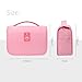 Lcsmaokin Large Capacity Toiletry Bag Travel Bag with Hanging Hook for Men and Women Waterproof Travel Cosmetic Bag Bathroom Storage Bag for Brushes Set, Full-Sized Shampoo,Accessories(Pink)
