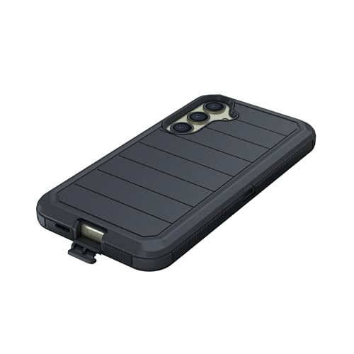 Image of KLD Rugged Armor Back Cover Compatible for Samsung Galaxy S25 Case Hard PC + Soft TPU with Bumper Complete Protection Mobile Pouch - Black