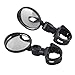 Rotating Round for Bike Rear View Mirror for Road for Bike & Mountain for Bike – Adjustable Multi-Joint Handlebar Mirror. cm Glass Lens with ABS Housing, Fits 15–3（1pc）