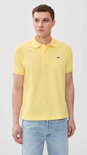 Image of Lacoste Men's Classic Fit L.12.12 Original Pique Polo Shirt, Yellow, X-Large