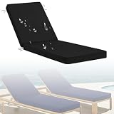 Cojín de respaldo alto para sillón reclinable al aire libre, cojín suave y cómodo para jardín y patio, 183 x 53 x 8 cm, ideal para tomar el sol y relajarse en el balcón o silla de vapor