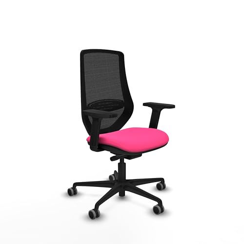 Piqueras y Crespo Silla Oficina Mardos para 8 Horas de Uso, Peso máximo 120 Kg, con Brazos 2D, Mecanismo Sincro/Traslack, Apoyo Lumbar 1D, Respaldo Fijo, Ideal para casa y Oficina clásica
