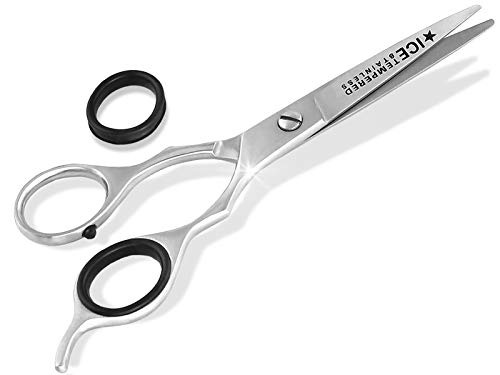 Preisvergleich Produktbild Profi Haarschere Friseurschere Effilierschere Modellierschere Edelstahl Rostfrei Haarschneideschere mit Scharfer Schneide für ein perfekten Haarschnitt (5,5 Zoll / 13,97 cm, Haarschere Gerader Griff)