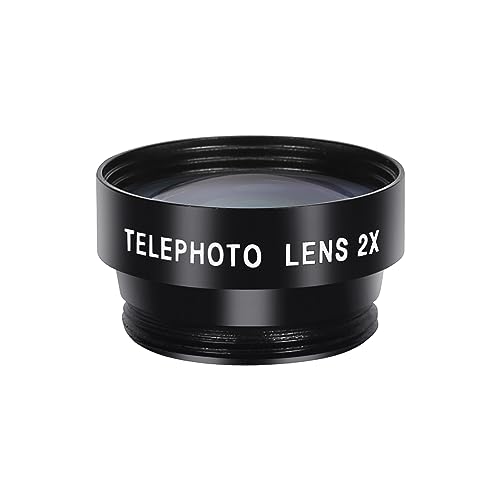 Image of Adcom Telephoto 2X Mobile Phone Camera Lens - Compatible with All iPhone & Android Smartphones (Black)