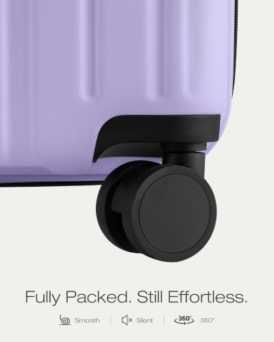 Image of Coolife Luggage, Lightweight and Durable Hardshell, 24 in, Light Purple
