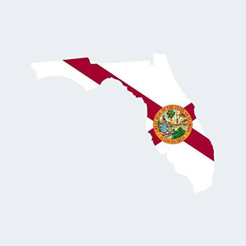 fagraphix Florida State Shaped Flag Sticker Self Adhesive Vinyl Decal FL - 13.09 Wide