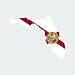 Florida State Shaped Flag Sticker Self Adhesive Vinyl Decal FL