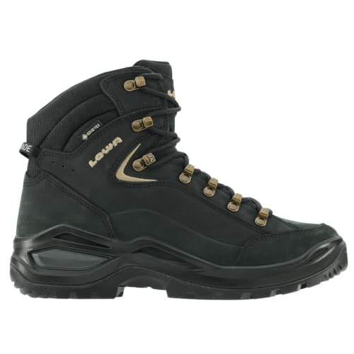 LOWA Renegade EVO GTX MID Ws, zapatillas deportivas de alta gama en negro y champán