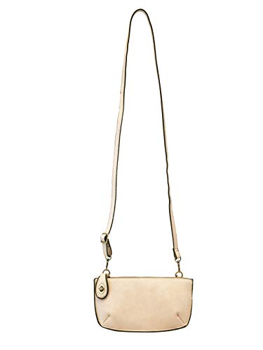 Image of Joy Susan Women's Fashion Purse Mini Crossbody Wristlet Clutch Handbag - Stone