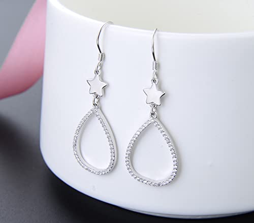 Étoile en Argent boucle d'oreille pendante pour sublimer vos tenues de soirée