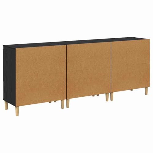 Armario con puertas de roble negro texturizado para un comedor sofisticado 8