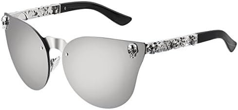 LOMEDO Fashion Mirrored W/Flash Cateye Sunglasses for Women UV400 Cat Eye Glasses