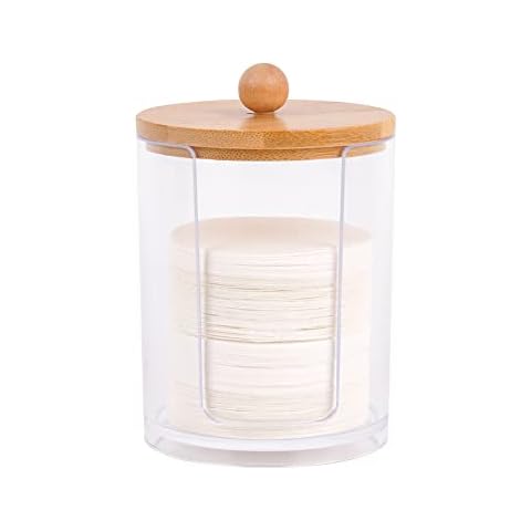 watchget Espresso Paper Filter Holder Coffee Filter Storage Container with Lid Acrylic Coffee Filter Dispenser Compatible with 51mm/54mm/58mm Round Disposable Paper Filters Cover