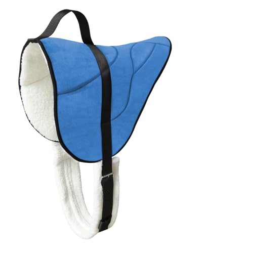 LWITDOG Bareback Pad for Horses Horse Saddle Pad with Adjustable Girth Shock-Absorbing Bareback Saddle Pad Riding Pad for Horse Riders (Midnight Blue)