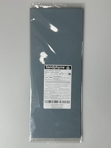 Sandphyrre Sandpaper Set, 10 Sheets 5000 Grit Fine Sand Paper, Wet and Dry Sandpaper for Wood Walls, Glass - Image 2