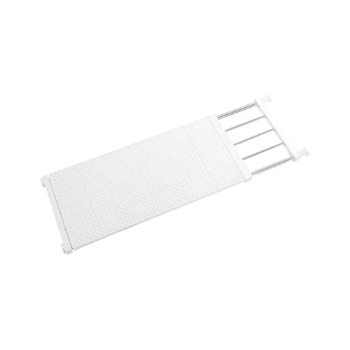 Cabilock Cloth Holder Delamination Rack Shelf Organizer for Living Room Kitchen and Bathroom Space-Saving Design White