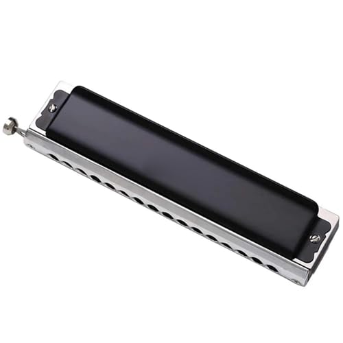 クロマチックハーモニカ ABS コーム 16 穴 64 トンキー C ハープ、プロの楽器 ブラック ハーモニカプロ