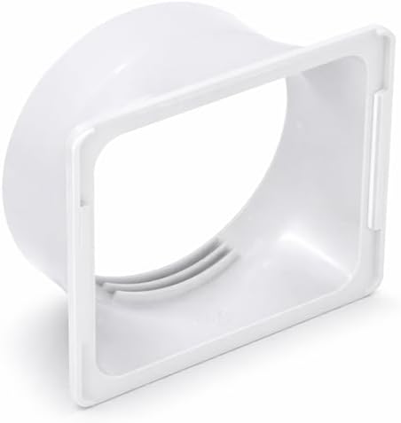 Air Conditioner Exhaust Hose Adapter, Square to Round Coupler, 5.9in Diameter ABS Material, Compatible for AC Units
