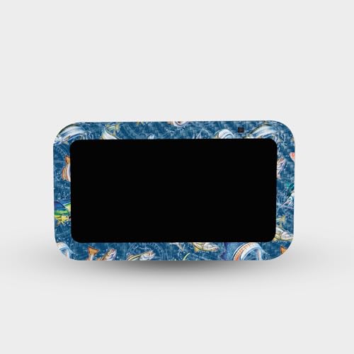 Image of MightySkins Carbon Fiber Skin Compatible with Amazon Echo Show 5 (Gen 3) - Saltwater Compass | Protective, Durable Textured Carbon Fiber Finish | Easy to Apply
