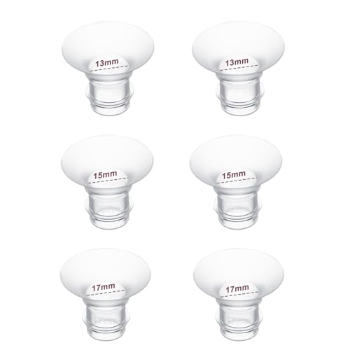 Momcozy S9 Pro ハンズフリー 搾乳器用 フランジインサート 6個入り 13/15/17mm S9/S10/S12 ウェアラブル搾乳器に対応 メデラ スペクトラシールド/フランジに最適 24mmを正しいサイズに縮小 各2個