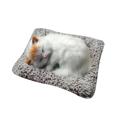 Generisch Divertido juguete para dormir gato en el colchón zapato con sonidos MIAU dormir lindos peluches decoraciones para niños niñas peluche regalo interactivo (E, talla única)