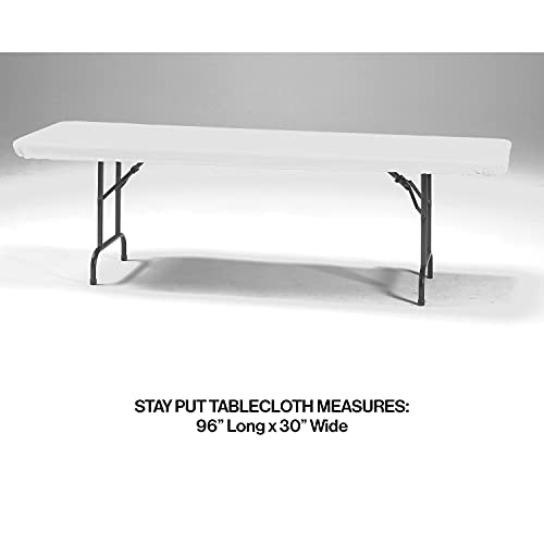 Creative Converting Banquet Table Cover Plain Classic White Stay Put Tablecover, One Size #TOP22