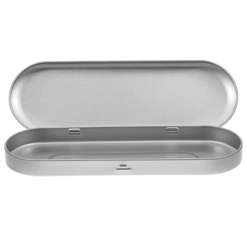 TOYANDONA Praktische Besteckbox aus Metall 177x58x18mm mit transparentem Deckel, rechteckiger, stapelbarer Organizer für Essstäbchen, Gabeln, Löffel – platzsparende Aufbewahrung für Küchenutensilien
