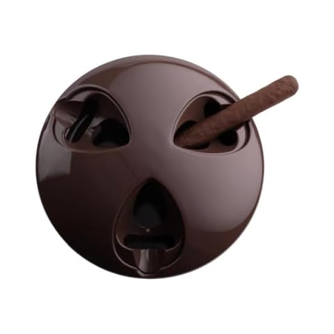 Cigar Ashtray with Lid, Durable Indoor & Outdoor Ashtray for Patios, Boats, or Home Compatible with Ash Stay, Wind & Odor Resistant Ashtray (Coffee Brown) Cover