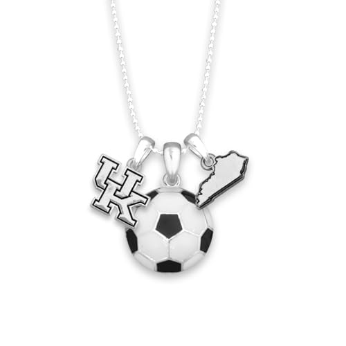 From the Heart Kentucky Team Traditions Soccer Focus Necklace with Soccer and State Accent Charm Officially Licensed Jewelry Fan UK