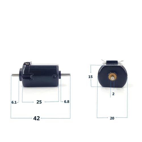 Moteur micro 130 DC 12V 24V double arbre pour voiture modèle réduit et train électrique