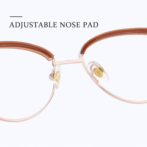 Image of Zeelool Cat Eye Blue Light Blocking Glasses Metal Frame for Women ZJGX672183