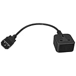 Strhowill 0.3m/0.98ft UK Power Adaptor Cord,IEC320 C14 Male Plug to UK 3Pin Female Socket Power Adapter Cable For PDU UPS (0.98FT)
