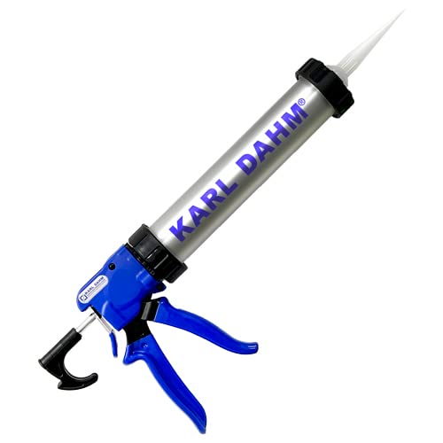 La pistola de presión de juntas Karl Dahm de 400 ml de alta calidad de metal – para todos los cartuchos de pegamento y sellador comunes