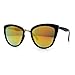 SA106 Womens Color Mirror Mirrored Lens Oversize Cat Eye Sunglasses Black Orange