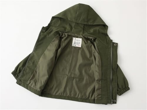 Irsutey Toddler Boy Zip Up Hoodie Dress Shirt Kid Windbreaker Jacket Shirt Basic Sport Boys Long Sleeve Pocket Shirts3