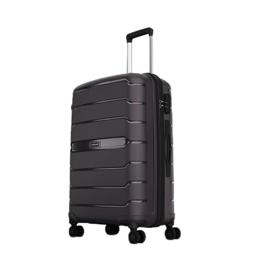 Image of Aristocrat Liberty 8-Wheel Medium Size Hard Case Trolley Bag, Saddle Brown